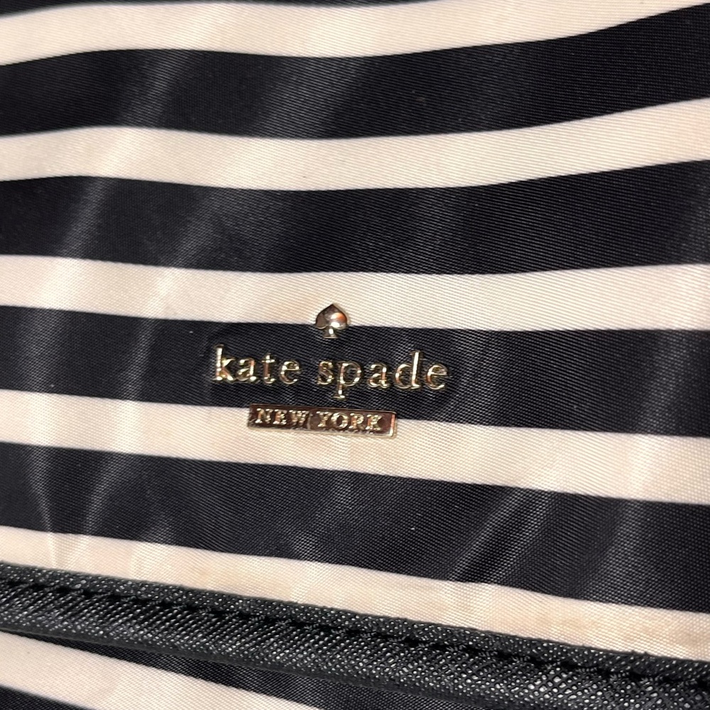 Kate Spade Molly Nylon Backpack - Classic Black & White Stripe - EUC - Picture 4 of 5